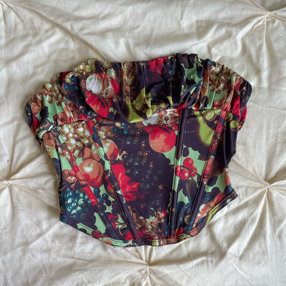 urban outfitters strapless corset top